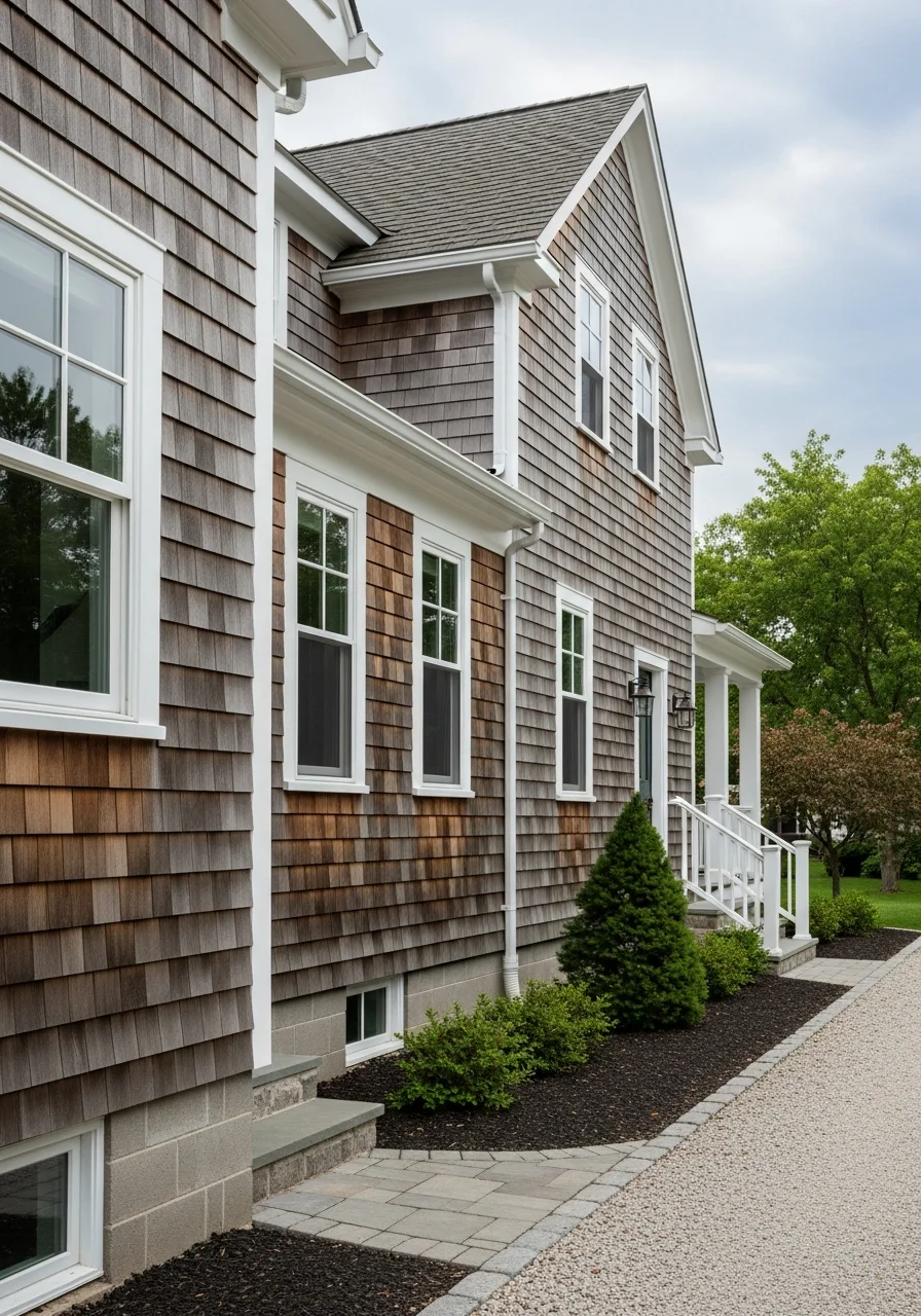 Exterior detail of a well-maintained Vermilion home showing weather-resistant finishes.